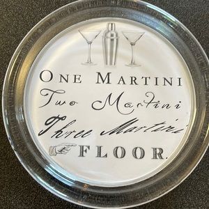 Marye-Kelley Glass Coaster One Martini Two Martini